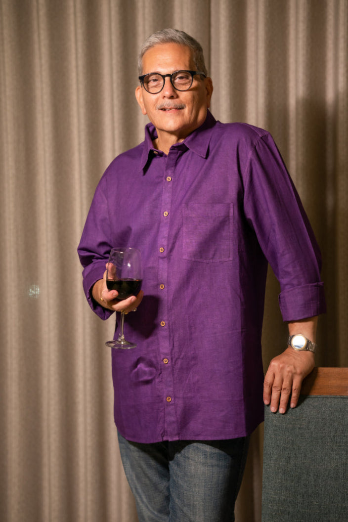 Royal Purple Linen Shirt