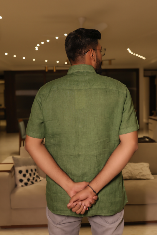 Forest Moss Linen Shirt