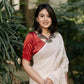 Blush Meadow Linen Saree