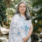 Azure Bloom Linen Saree