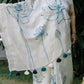 Azure Bloom Linen Saree
