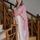 Lilac Mist Linen Saree