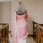 Lilac Mist Linen Saree