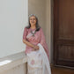 Lilac Mist Linen Saree