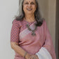 Lilac Mist Linen Saree