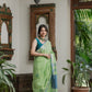 Verdant Bloom Linen Saree