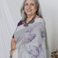 Purple Lotus Linen Saree