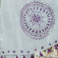Plum Mandala Linen Saree