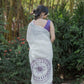Plum Mandala Linen Saree
