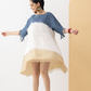 Indigo Sand Drift Linen Dress