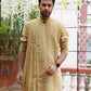 Linen One Sided Pleated Kurta for Men