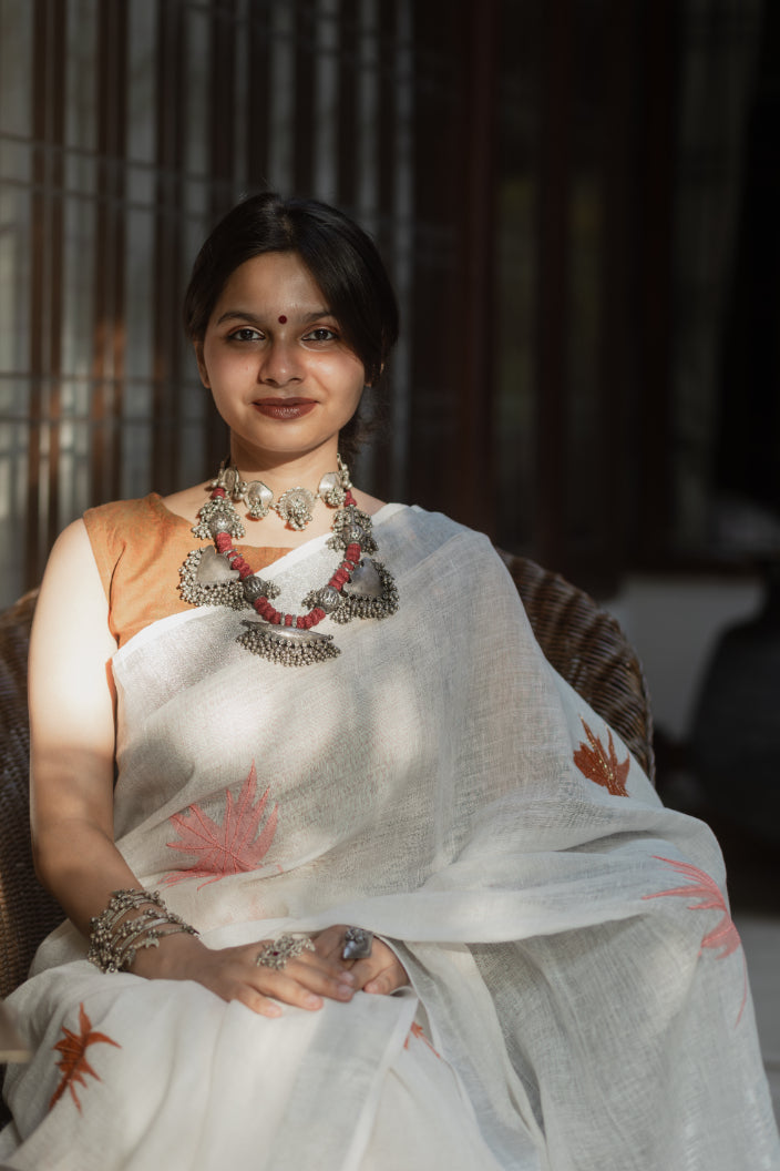 Maple Linen Saree