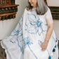 Azure Bloom Linen Saree
