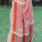 Cream Lotus Blush Linen Saree