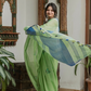 Verdant Bloom Linen Saree