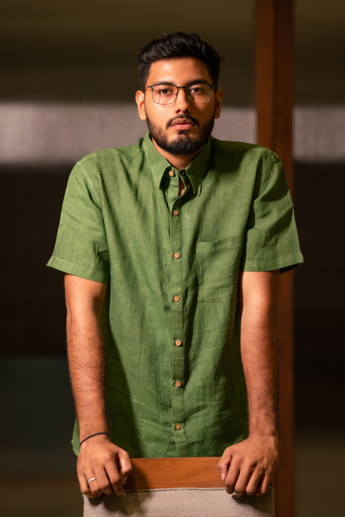 Forest Moss Linen Shirt
