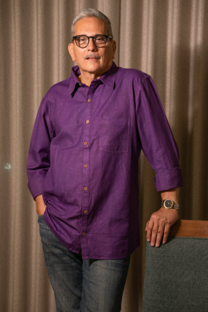 Royal Purple Linen Shirt