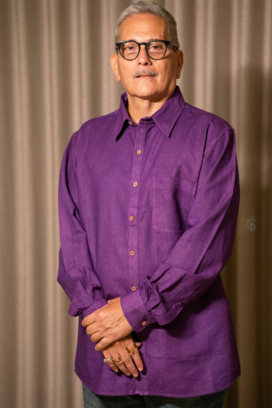 Royal Purple Linen Shirt