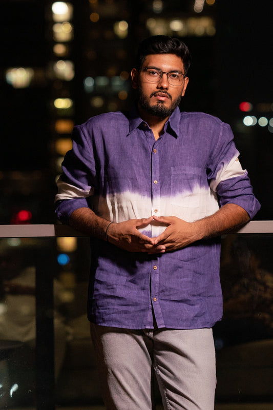Twilight Mist Linen Shirt