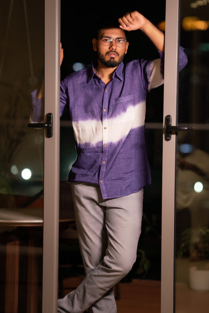 Twilight Mist Linen Shirt