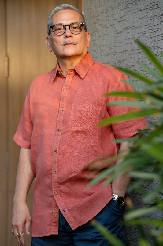 Terracotta Rose Linen Shirt