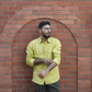 Olive Citrus Linen Shirt