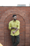 Olive Citrus Linen Shirt