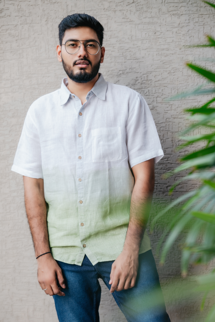 Frost Sage Linen Shirt