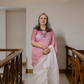Lilac Mist Linen Saree