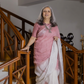Lilac Mist Linen Saree