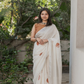 Terracotta Rhythm Linen Saree