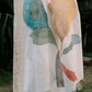 Ivory Bloom Linen Saree