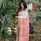 Blush Meadow Linen Saree